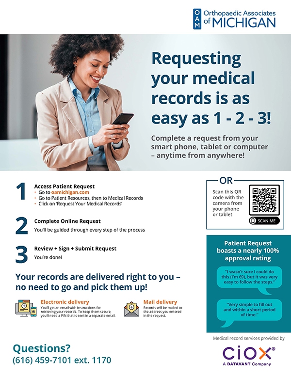 Oam Grand Rapids Medical Records Request Flyer